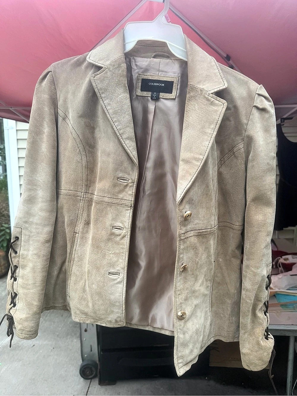 COLEROOK Tan Leather Jacket Size Medium